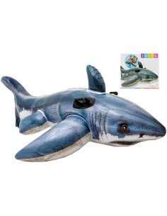 INTEX  Žralok nafukovací 173x13cm dětské vozítko do vody s úchyty 57525