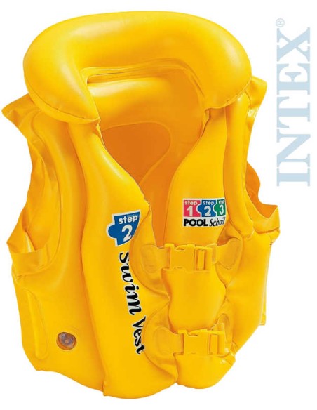 INTEX Vesta dětská s límcem nafukovací žlutá plavací do vody 58660