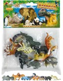Zvířata divoká lesní 3-6cm plastové figurky zvířátka set 10ks v sáčku