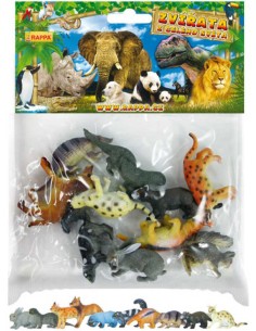 Zvířata divoká lesní 3-6cm plastové figurky zvířátka set 10ks v sáčku
