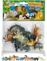 Zvířata divoká lesní 3-6cm plastové figurky zvířátka set 10ks v sáčku