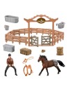 Moje malá frama ohrada pro koně herní set koník s figurkou a doplňky plast