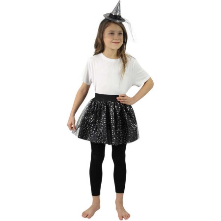 KARNEVAL Šaty tutu čarodějnické set s kloboučkem 3-7 let *KOSTÝM*