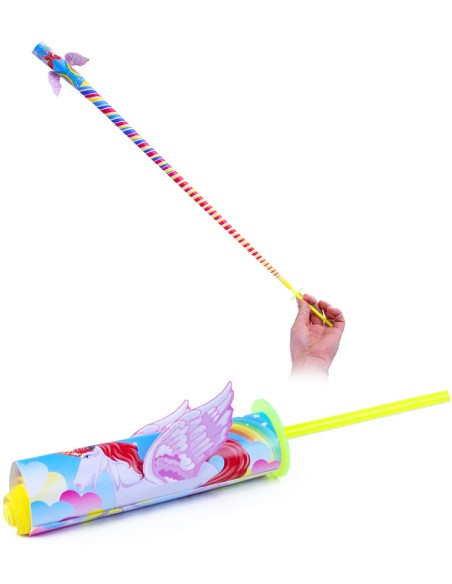 Jo jo (jo-jo) papírové svinovací s jednorožcem 20cm 4 druhy v sáčku