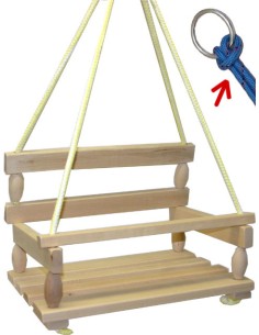 DŘEVO Houpačka dřevěná přírodní UNI 1011 * DŘEVĚNÉ HRAČKY *