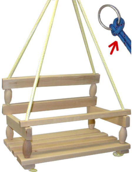 DŘEVO Houpačka dřevěná přírodní UNI 1011 * DŘEVĚNÉ HRAČKY *