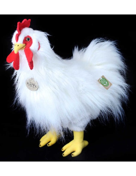 PLYŠ Kohout bílý stojící 33cm Eco-Friendly *PLYŠOVÉ HRAČKY*