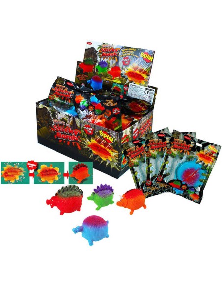 Bomba zábavná na házení DINOSAURUS lepkavá 4 druhy v sáčku