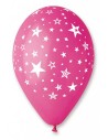 GEMAR Balónek nafukovací 30cm Pastelový potisk HVĚZDY různé barvy 1ks