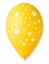 GEMAR Balónek nafukovací 30cm Pastelový potisk HVĚZDY různé barvy 1ks