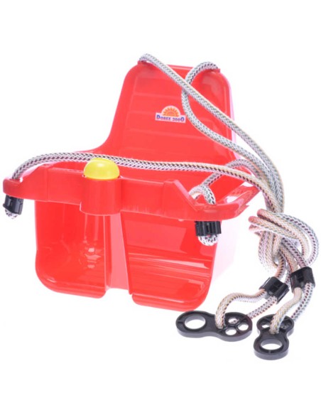 MAD Baby houpačka červená závěsná skořepina s klaksonem pro miminko