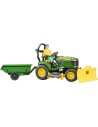 BRUDER 62104 Malotraktor John Deere X949 set s vlečkou a figurkou s doplňky