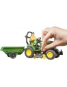BRUDER 62104 Malotraktor John Deere X949 set s vlečkou a figurkou s doplňky