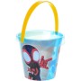 Pískový set Spiderman kyblík transparentní se sítkem a 2 nástroji