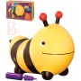 B-TOYS Baby hopsadlo nafukovací čmelák Bizzi skákadlo set s pumpičkou