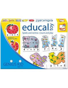 BINO Puzzle Hraj si a počítej skládačka edukativní velké dílky 6v1