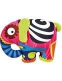 BINO Slon barevný 39cm textilní mazlíček zvířátko