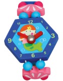 BINO DŘEVO Hodinky dětské mořská panna modré *DŘEVĚNÉ HRAČKY*
