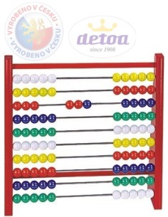 DETOA  Počítadlo s umělohmotnými kuličkami *DŘEVĚNÉ HRAČKY*