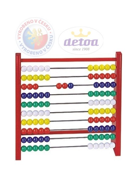 DETOA  Počítadlo s umělohmotnými kuličkami *DŘEVĚNÉ HRAČKY*