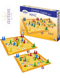 DETOA Hra Člověče nezlob se 2v1 velké figurky obličej *SPOLEČENSKÉ HRY*