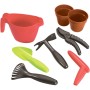 ECOIFFIER Vozík zahradní 26x50,5x33cm set s květináči a nářadím plast