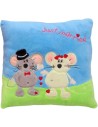 PLYŠ Polštářek myšky Love 25x25cm Just Married 2 barvy *PLYŠOVÉ HRAČKY*