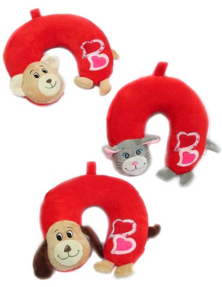 PLYŠ Nákrčník dětský zvířátko 26x27cm Love 3 druhy *PLYŠOVÉ HRAČKY*