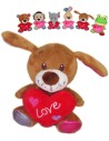 PLYŠ Zvířátko veselé se srdíčkem Love 14cm 6 druhů *PLYŠOVÉ HRAČKY*