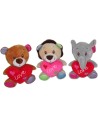 PLYŠ Zvířátko veselé se srdíčkem Love 14cm 6 druhů *PLYŠOVÉ HRAČKY*