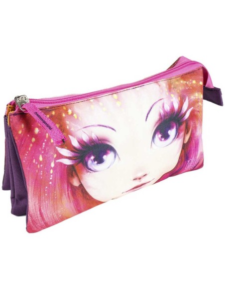 Školní holčičí penál Nebulous na zip 3 kapsičky 23x13cm