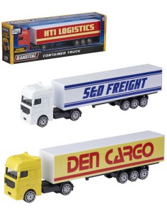 Teamsterz auto kovový tahač s kontejnerem volný chod 3 druhy