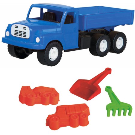 DINO Tatra T148 klasické nákladní auto 30cm modrá valník + pískový set 5ks