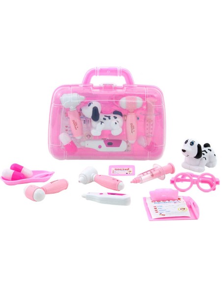Veterinářka dětské lékařské potřeby s pejskem v kufříku na baterie Světlo Zvuk