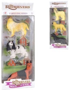 Zvířátko pejsek plastový 7cm I. set 3ks 2 druhy v krabici