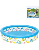BESTWAY Bazén dětský nafukovací 3 komory korál 122x25cm kulatý 51009