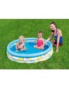 BESTWAY Bazén dětský nafukovací 3 komory korál 122x25cm kulatý 51009