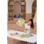 VIGA DŘEVO Vkládačka baby puzzle vkládací na desce doprava 7 dílků