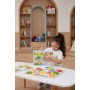 VIGA DŘEVO Vkládačka baby puzzle vkládací na desce doprava 7 dílků