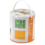 VIGA DŘEVO Stavebnice baby město herní set na puzzle podložce s doplňky v kyblíku