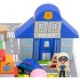 VIGA DŘEVO Stavebnice baby město herní set na puzzle podložce s doplňky v kyblíku