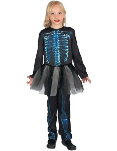 KARNEVAL Šaty kostra vel.L (130-140 cm) 9-12 let KOSTÝM