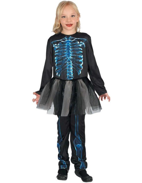 KARNEVAL Šaty kostra vel.L (130-140 cm) 9-12 let KOSTÝM