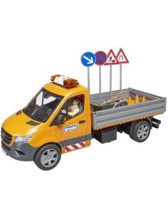 BRUDER 02677 Auto Mercedes Benz Sprinter silničáři s doplňky na baterie Světlo Zvuk