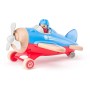 WOODY DŘEVO Letadlo baby s pilotem na baterie Světlo Zvuk