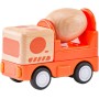 WOODY DŘEVO Auto baby míchačka na setrvačník na baterie Světlo Zvuk