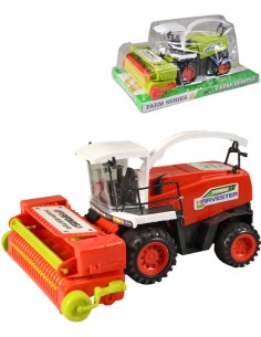 Kombajn plastový na setrvačník 24cm žací stroj blister 2 barvy