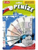 EFKO Peníze dětské CZ set na kartě (české koruny) bankovky a mince