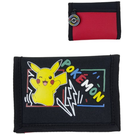 Peněženka dětská rozkládací Pokémon Pikachu černá