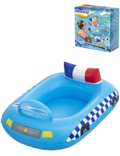 BESTWAY Člun nafukovací auto policie 97x74cm do vody na baterie Zvuk 34153